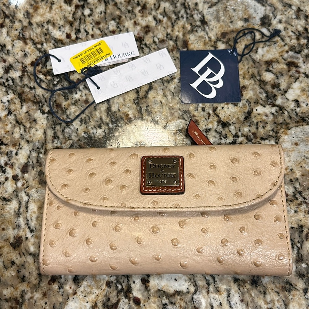 Dooney and Bourke Ostrich Continental Clutch